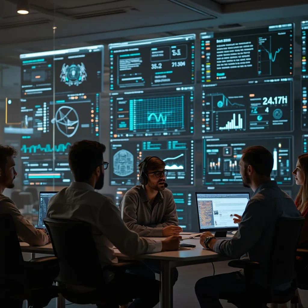 Team arbeitet an KI-Projekt