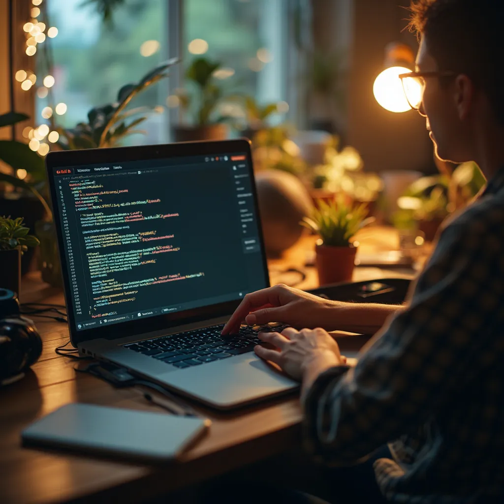 Programmierer arbeitet am KI-Algorithmus